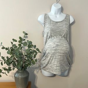 MATERNITY!  Motherhood Maternity ruched extra length tank top (M)